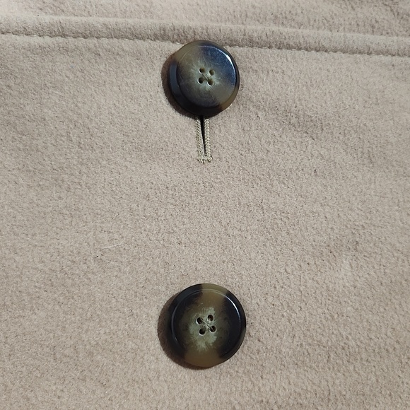 Old Navy Coat Pea Coat Medium Wool Blend Creme Carmel Light Brown Tan - Picture 2 of 14